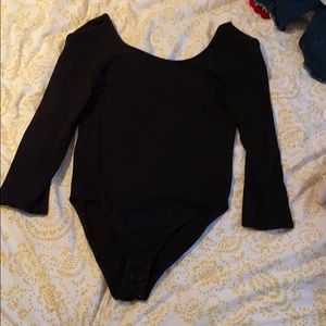 Express Black Long Sleeve Bodysuit
